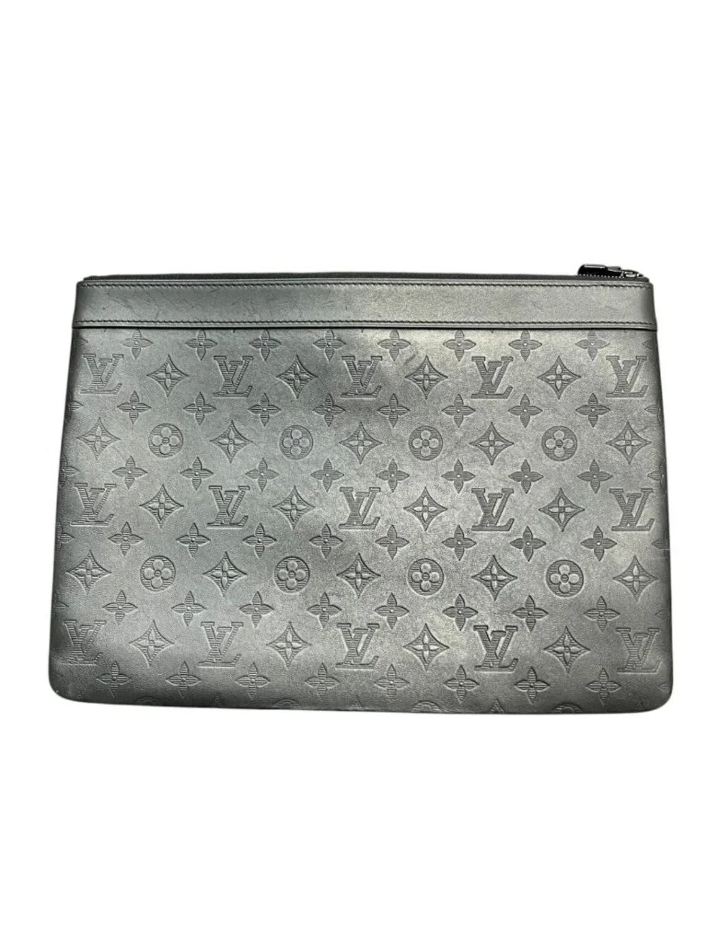 Louis Vuitton Pochette Discovery Monogram Shadow Clutch Leather